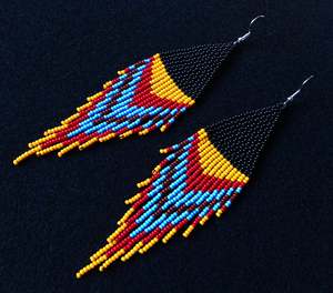   El Arte de los Pendientes Bohemios Hechos a Mano con Cuentas, Pendientes Chic Hipster, Pendientes Tribales de Alta Moda - Product Image 1