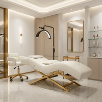 Lit de maquillage somptueux, lit de massage de tatouage, lit de beauté de luxe moderne, cils ergonomiques, lit de beauté pour le