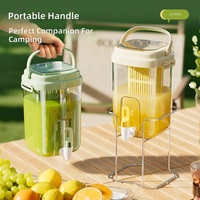 Pichet à eau en plastique de luxe léger, résistant à la chaleur, avec robinet, distributeur de thé aux fruits, pour boissons froides domestiques - Livraison gratuite