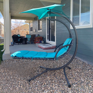 سرير مريح مريح طافي للاستلقاء مع مظلة ومنحنية من Zososhine لالشرفة الخارجية للحديقة - Product Image 5