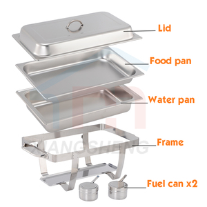 Estación de sopa de acero inoxidable de 9L con dos cuencos, calentador de sopa de grado alimenticio, plato de frotamiento para buffet - Product Image 5