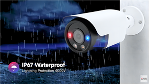 ไฟฉาย4K สีแดงและสีฟ้าคู่แสงสีสมาร์ทกล้อง IP กลางแจ้งสองทางเสียงระบบตรวจจับยานพาหนะมนุษย์ - Product Image 5