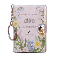 Livre de vocabulaire de poche d'étudiant à mémoire fraîche portable créatif Mini porte-clés pour ordinateur portable avec couverture en PVC à reliure thermique