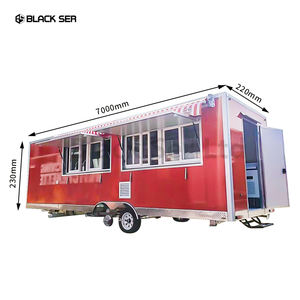 Blackser 7m Mobiler Imbisswagen mit WC, Voll ausgestatteter Küche für Hamburger, <span class=keywords><strong>Hot</strong></span> Dogs, Pizza, BBQ Food Truck, Mobile Küche USA - Product Image 2
