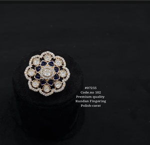 Kundan Fingering Style CZ Kundan <b>Accessories</b> Caret Plated Kundan Fingering Jewelry Making Decorative Craft Components - Product Image 5
