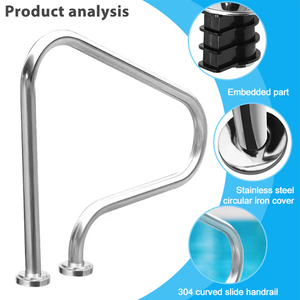 <span class=keywords><strong>Echelle</strong></span> de <span class=keywords><strong>piscine</strong></span> Petit couvercle de main courante Main courante amovible - Product Image 4