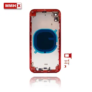 Neues Gehäuse für iPhone XR Batterie Rückseite mit mittlerem Gehäuse rahmen Seiten taste SIM-Karten fach