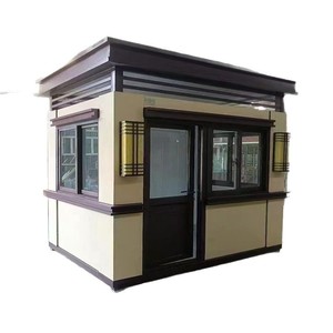 Caseta de seguridad móvil para exteriores, estructura de acero, caseta de cobro de estacionamiento con ventanas y puertas de vidrio - Product Image 5