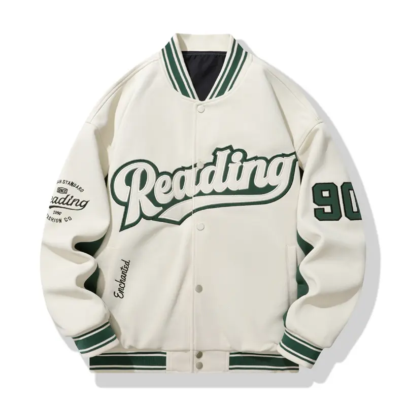 2024新しいデザイナー冬の暖かいジャケットカジュアルな野球服刺繍ヒップポップコートファッションジャケット男性用