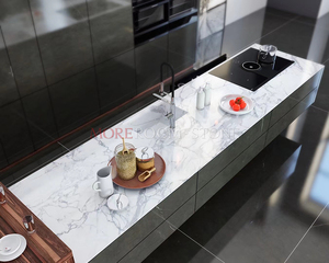 <span class=keywords><strong>Encimeras</strong></span> de Cocina Prefabricadas de Porcelana de Mármol Blanco Calacatta Moderno de 15 mm - Product Image 3