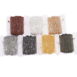 Chaîne en métal plat en forme de O, 1,5 2,0 2,5 3,5 mm, pour la fabrication de colliers, accessoires de bijoux DIY - Product Image 5
