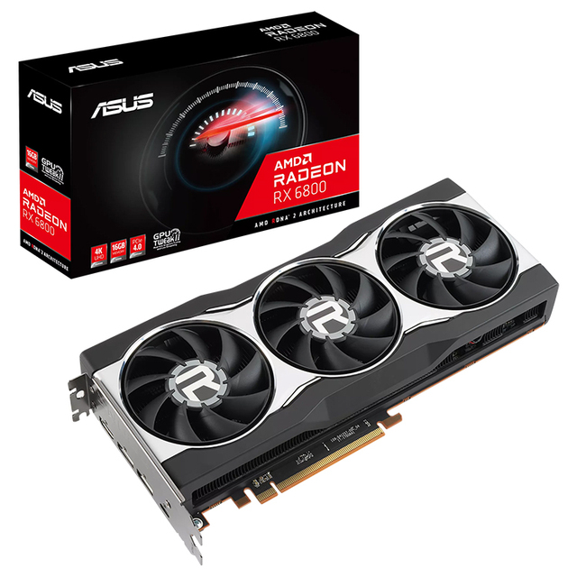 ASUS AMD Radeon RX 6800 16GB Used Graphics Card with 256 Bit Memory Interface PCI Express 4.0 16GB GDDR6 Memory RX 6800 GPU