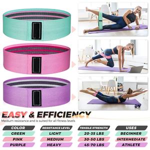 Bandes de résistance en latex XYF, nouveau design, 3 niveaux de résistance, vente en gros, salle de sport, fitness, yoga, exercice, callisthénie, entraînement, tendance - Product Image 2