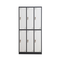 Garde-robe KD 6 portes en métal, garde-robe, casier en acier