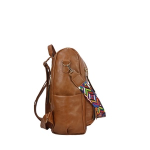 Wholesale Soft Pu Luxury <b>Backpack</b> with Two Straps Open Closure Embroidery Rivet Waterproof High Quality Pu Fabric Custom Logo - Product Image 5