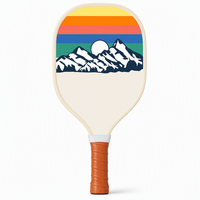Raquette de pickleball en bois de peuplier 400x195mm pour débutants, impression personnalisée, prix usine OEM, approvisionnement en gros