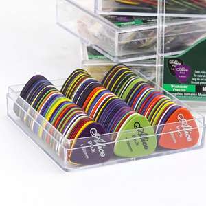 1 boîte de 100 médiators de <span class=keywords><strong>guitare</strong></span> Alice pour <span class=keywords><strong>guitare</strong></span> acoustique, électrique et basse, accessoires de <span class=keywords><strong>guitare</strong></span>, épaisseur 0,58 - 1,5 mm - Product Image 1