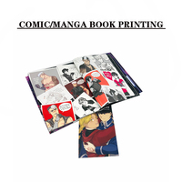 Fournisseurs de mangas anglais personnalisés avec impression offset couleur sur couverture souple en carton, logo personnalisé