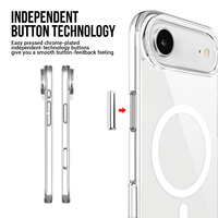 Étui magnétique pour iPhone, étui transparent pour téléphone portable à charge sans fil, coque antichoc pour iPhone 17 Air