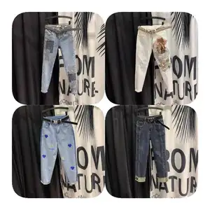 Nieuwigheid Dames Jeans Plus Size Trendy 2023 Herfst Gebroken Koperen Broek