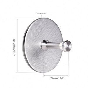 Crochets muraux adhésifs robustes et écologiques en acier inoxydable, étanches, pour peignoirs et serviettes, pour vêtements - Multi-usages - Product Image 2