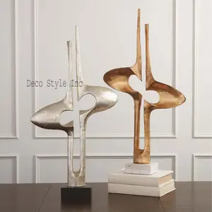Глобальная скульптура Brother and Sister, золотые и серебряные декоративные предметы