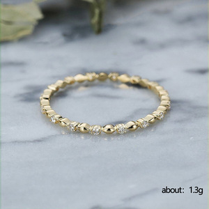 Anello Sottile Minimalista Impilabile Stile Coreano Gioielli Moda Donna per Uso Quotidiano Regalo Chic - Product Image 3