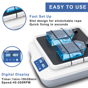 ONiLAB Agitador de Decoloración <span class=keywords><strong>Orbital</strong></span> Fijo, Motor de CC sin Escobillas, 40 ~ 200rpm, Pantalla LED, Agitador <span class=keywords><strong>Orbital</strong></span> de Laboratorio, Precio - Product Image 4