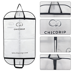 Sac de transport pour vêtements en non-tissé avec logo personnalisé, housse anti-poussière pour costume, double poignée, rangement de voyage pour robe de mariée, vente en gros OEM - Product Image 2