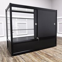 Meilleures ventes : Vitrine de magasin de tabac en verre LED avec cadre en aluminium, étanche, personnalisable, étagères réglables