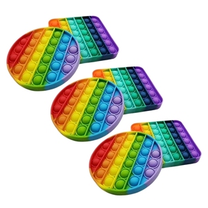 Pop IT Antistress in silicone, forme ovali e rettangolari, giocattoli sensoriali riutilizzabili per bambini e adulti - Product Image 1