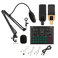 Ensemble de mixage de podcasts DJ tout-en-un plug-and-play avec carte son PC Équipement d'enregistrement en direct Autotune Voice Changer