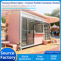 Offre Spéciale – Mini-maison conteneur mobile pop-up de 10 pieds ou 20 pieds – Boutique conteneur préfabriquée en kit – Café extérieur en conteneur – Magasin de thé au lait