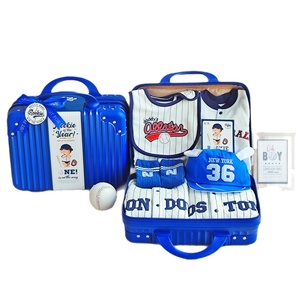Set Regalo per Neonati 0-6 Mesi, Tema Baseball, 100% Cotone, Set Multi-Pezzo, <span class=keywords><strong>Abbigliamento</strong></span> per Bambini - Product Image 6