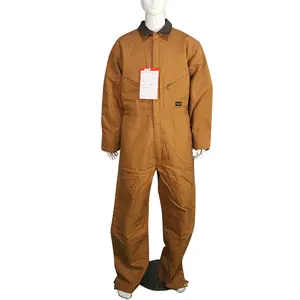 Oil Gas Safety Clothing Work Clothes Heavy Cotton Canvas Workwear Suits Working Uniform Coverall for Men OEM Service Winter GS