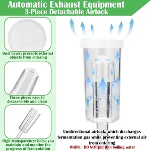 Frasco de Fermentación de Vidrio Transparente Ecológico de 32 oz con Cierre Hermético para Encurtidos, Kimchi, Salsas Picantes, Frasco Mason - Product Image 5