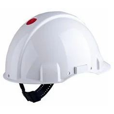 3M™Casque de sécurité UVicator à cliquet G3001NUV-VI blanc non ventilé avec 440V diélectrique ABS et HDPE EN397 bandeau en plastique certifié - Product Image 1
