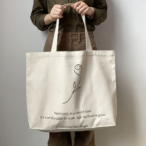 Sac à provisions en coton de grande taille Sac fourre-tout en toile - Product Image 2