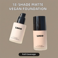 18 couleurs Vegan Cruelty-Free Waterproof Full Coverage Matte Foundation Private Label Sunscreen Super Sweat-proof New Liquid