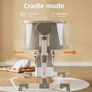 <span class=keywords><strong>Berceau</strong></span> électrique intelligent en métal <span class=keywords><strong>pour</strong></span> bébé avec télécommande, musique Bluetooth, hauteur réglable, balancement doux, de la naissance à 24 mois - Product Image 2
