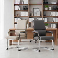 Chaise de réunion de luxe au design moderne avec accoudoirs en cuir confortables, ergonomique, pour la réception, la salle d'attente, les invités, de qualité supérieure