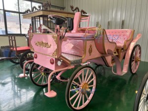 Carruaje de Caballos Victoria para Turismo, de Bajo Precio y Alta Demanda, Color Rosa, para Bodas al Aire Libre y Viajes, Carruaje Eléctrico sin Caballos - Product Image 2