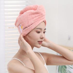 Cartoon Embroidered Terry Cloth Hair <b>Drying</b> <b>Towels</b> <b>Quick</b> Dry Rectangular For Home Adult Use - Product Image 2