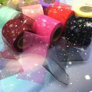 FAI DA TE Regalo della Festa Nuziale Dell'arco Mestieri Sequin Tessuto Bobina Tutu Partito Banchetto Decor Gift Wrap Sparkling Tulle Rotolo