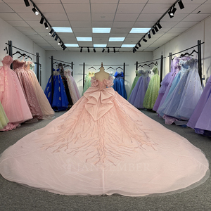 Dy9986 Blush Pink Chiffon Vintage Quinceanera Dresses Lace Appliqued <b>Ankle</b>-Length Sweet 16 Party Ball Gowns Birthday Party - Product Image 2