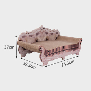 Poste Rascador para Gatos, Tipo Chaise Longue, de Cartón Corrugado Resistente, Cama para Gatos de 1 Nivel, para Jugar, Dormir y Descansar - Product Image 1