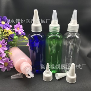 100ml oil <b>bottle</b>, 100ml plastic <b>bottle</b>, PET transparent <b>small</b>-mouth <b>bottle</b>, pointed spout <b>bottle</b>, paint <b>bottle</b> (in stock) - Product Image 1