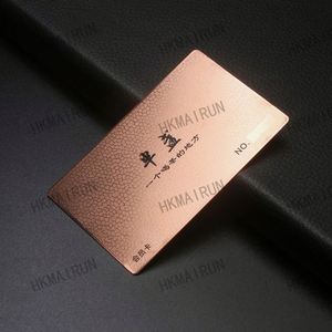 Nouveauté, carte de visite en acier inoxydable de couleur argent brossé, design personnalisé, luxe, pas cher, noir mat, avec logo - Product Image 1