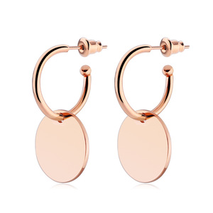 <span class=keywords><strong>Aros</strong></span> <span class=keywords><strong>de</strong></span> Acero Inoxidable 316L en <span class=keywords><strong>Oro</strong></span> Rosa, Elegantes y Encantadores, para Mujer, <span class=keywords><strong>Aros</strong></span> Circulares <span class=keywords><strong>de</strong></span> Moda - Product Image 1
