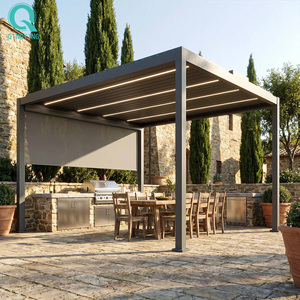 Pérgola <span class=keywords><strong>de</strong></span> Aluminio para Jardín QINGYING, Toldo Automático Impermeable para Exteriores, Protección Solar para Barbacoa - Product Image 1